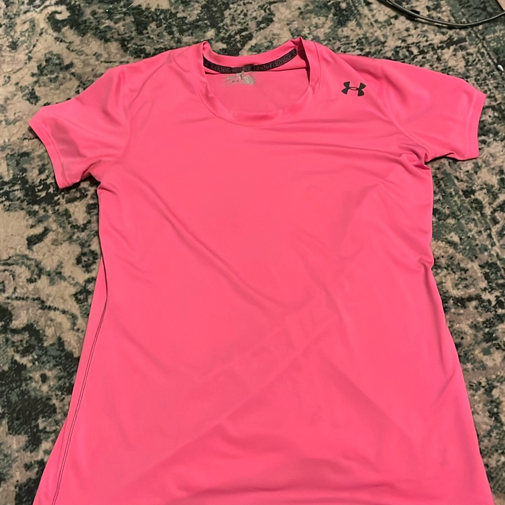 Pink under armour shirt